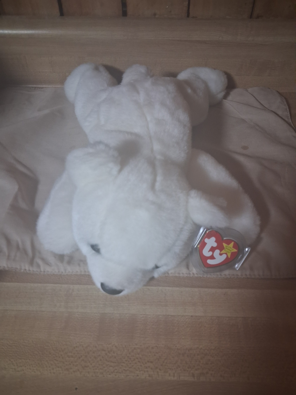 Ty White Polar Bear Plush with Heart Ty Tag